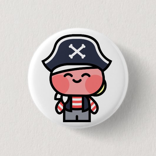 knop Pookah Pirate Ronde Button 3,2 Cm (Voorkant)