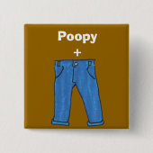 Knop Poopbroek Vierkante Button 5,1 Cm (Voorkant)