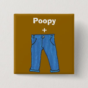 Knop Poopbroek Vierkante Button 5,1 Cm