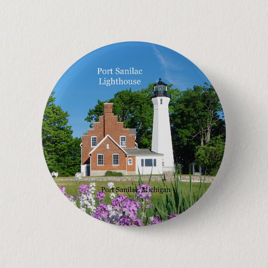 Knop Port Sanilac Lighthouse Ronde Button 5,7 Cm (Voorkant)