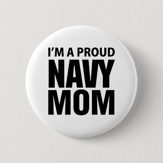 Knop Proud Navy Mam Ronde Button 5,7 Cm (Voorkant)