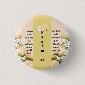 Knop Psalm 27:1 Ronde Button 3,2 Cm (Voorkant)