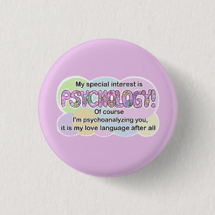 Knop, Psychologie Liefdestaal (ADHD, Autistisch) Ronde Button 3,2 Cm