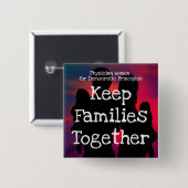 Knop PWDP-families Vierkante Button 5,1 Cm (Voorkant /achterkant)