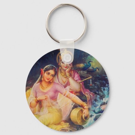 Knop Radha en Krishna Sleutelhanger (Voorkant)