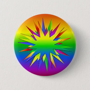 Knop Rainbow Burst Ronde Button 5,7 Cm