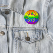 Knop Rainbow Burst Ronde Button 5,7 Cm (In situ)