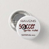 Knop Regel voor voetbalmeisjes Ronde Button 3,2 Cm (Voorkant /achterkant)