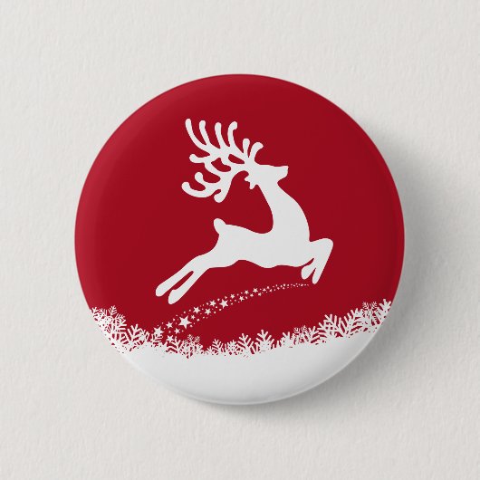 Knop Reindeer pompen Ronde Button 5,7 Cm (Voorkant)