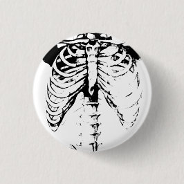 Knop Ribcage Skeleton Gothic Ronde Button 3,2 Cm