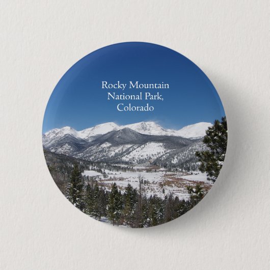 knop Rocky Mountain National Park Ronde Button 5,7 Cm (Voorkant)