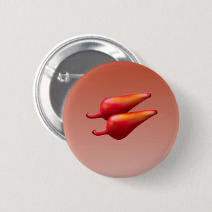 Knop Rode Chili Peppers Ronde Button 5,7 Cm