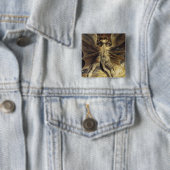 Knop Rode draak Vierkante Button 5,1 Cm (In situ)