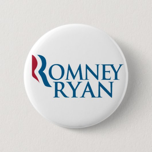 Knop Romney/Ryan 2012 Ronde Button 5,7 Cm (Voorkant)