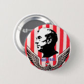 Knop Ron Paul Eagle & Stripes Ronde Button 5,7 Cm (Voorkant /achterkant)