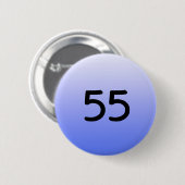 knop rond blauw getal 55 ronde button 5,7 cm (Voorkant /achterkant)