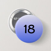 knop rond blauw getal achttien ronde button 5,7 cm (Voorkant /achterkant)