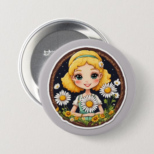 knop ronde button 7,6 cm (Voorkant /achterkant)