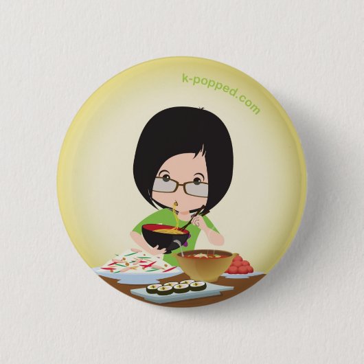 knop Rooster-feesten Ronde Button 5,7 Cm (Voorkant)