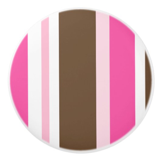 Knop Roze Bruin Wit Streep (Voorkant)
