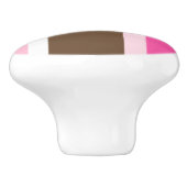 Knop Roze Bruin Wit Streep (Zijkant)