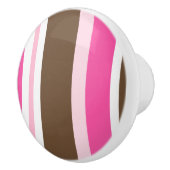 Knop Roze Bruin Wit Streep (Rechts)
