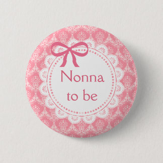 Knop Roze kant Baby shower Ronde Button 5,7 Cm