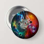 Knop Ruimte-kat Ronde Button 7,6 Cm (Voorkant /achterkant)