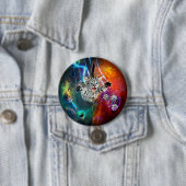 Knop Ruimte-kat Ronde Button 7,6 Cm (In situ)