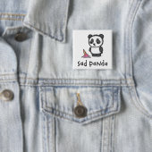 Knop Sad Panda Vierkante Button 5,1 Cm (In situ)