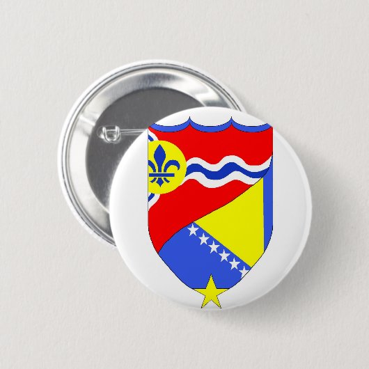 Knop Saint Louis Missouri en Brcko Bosnië Ronde Button 5,7 Cm (Voorkant /achterkant)