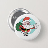 Knop Santa Claus Ronde Button 5,7 Cm (Voorkant /achterkant)