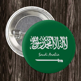 Knop Saoedi-Arabië, patriottische Saoedi-Arabische Ronde Button 3,2 Cm