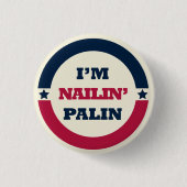 Knop Sarah Palin Ronde Button 3,2 Cm (Voorkant)