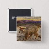 Knop Scapegoat van de Jacht Vierkante Button 5,1 Cm (Voorkant /achterkant)