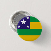 Knop Sergipe, Braziliaanse staatsvlag Ronde Button 3,2 Cm (Voorkant /achterkant)