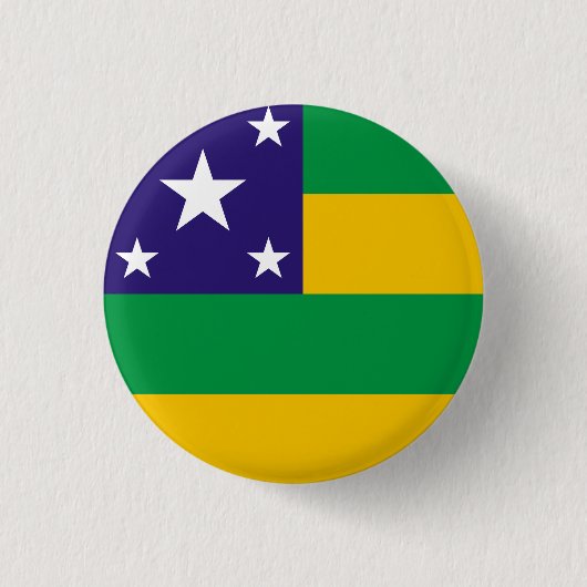 Knop Sergipe, Braziliaanse staatsvlag Ronde Button 3,2 Cm (Voorkant)