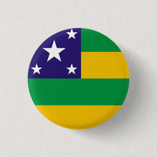 Knop Sergipe, Braziliaanse staatsvlag Ronde Button 3,2 Cm