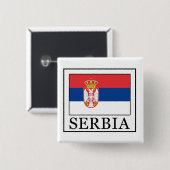 Knop Servië Vierkante Button 5,1 Cm (Voorkant /achterkant)