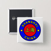 Knop Shanghai China Vierkante Button 5,1 Cm (Voorkant /achterkant)