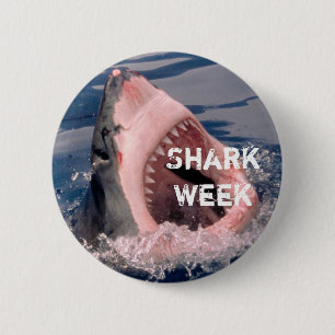 Knop Shark Week Ronde Button 5,7 Cm