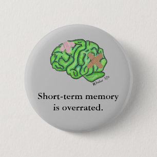 Knop "Short-term memory" (Rond) Ronde Button 5,7 Cm