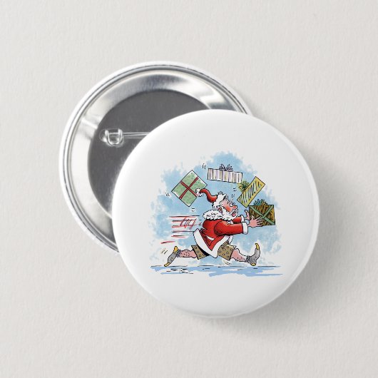 Knop Sinterklaas Ronde Button 5,7 Cm (Voorkant /achterkant)