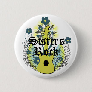 knop Sisters Rock Ronde Button 5,7 Cm