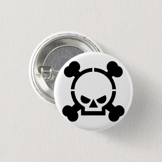 Knop Skull Ronde Button 3,2 Cm (Voorkant /achterkant)