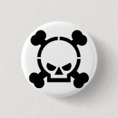 Knop Skull Ronde Button 3,2 Cm (Voorkant)
