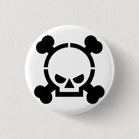 Knop Skull Ronde Button 3,2 Cm (Voorkant)