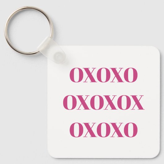 Knop Sleutelhanger - OXOXO (Voorkant)
