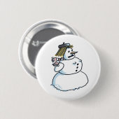 Knop Sneeuwvrouw Ronde Button 5,7 Cm (Voorkant /achterkant)