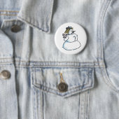 Knop Sneeuwvrouw Ronde Button 5,7 Cm (In situ)